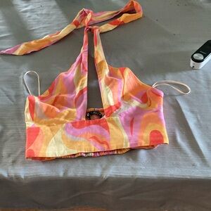 Colorful Zara Halter Top